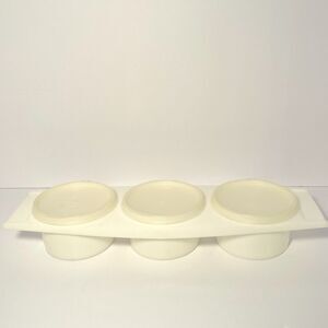 VTG Tupperware VTG 3-in-1 Condiment Tray 732 Lids Tupper Seals 733 Server Caddy